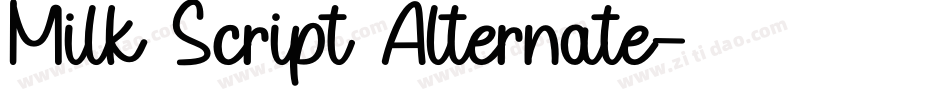 Milk Script Alternate字体转换
